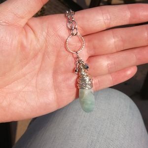 Swarovski and pearl asymmetrical necklace